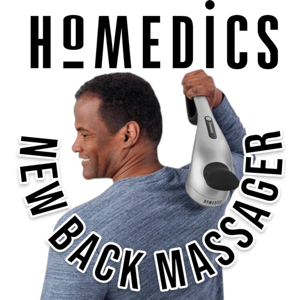 NEW Homedics Cordless Back Massager Neck Shoulders Percussion Massager Recharge
